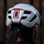 Rockbros ZK-077 Bicycle Helmet with Integrated Multi-Directional Lighting 57-61 cm - White biały helmets, lights