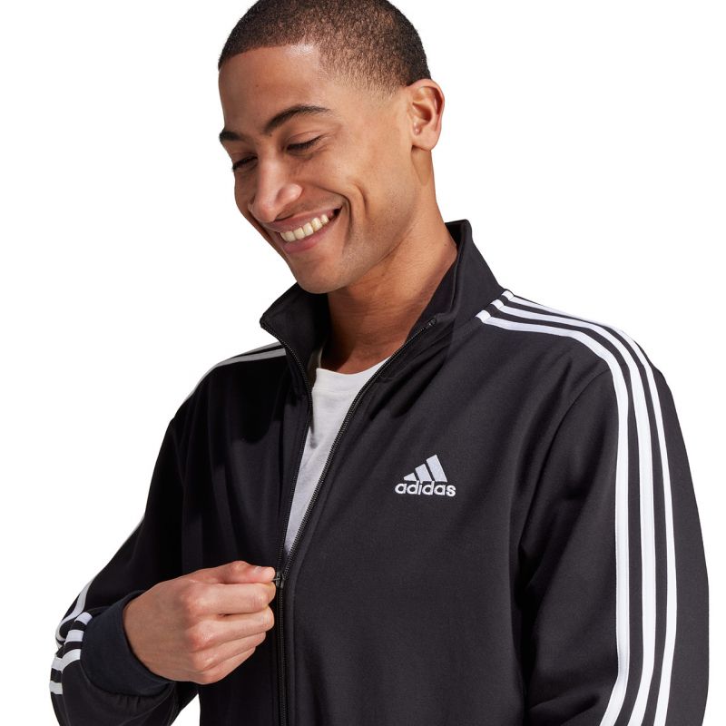 adidas Basic 3-Stripes Fleece M tracksuit IJ6067 Polár pulóver