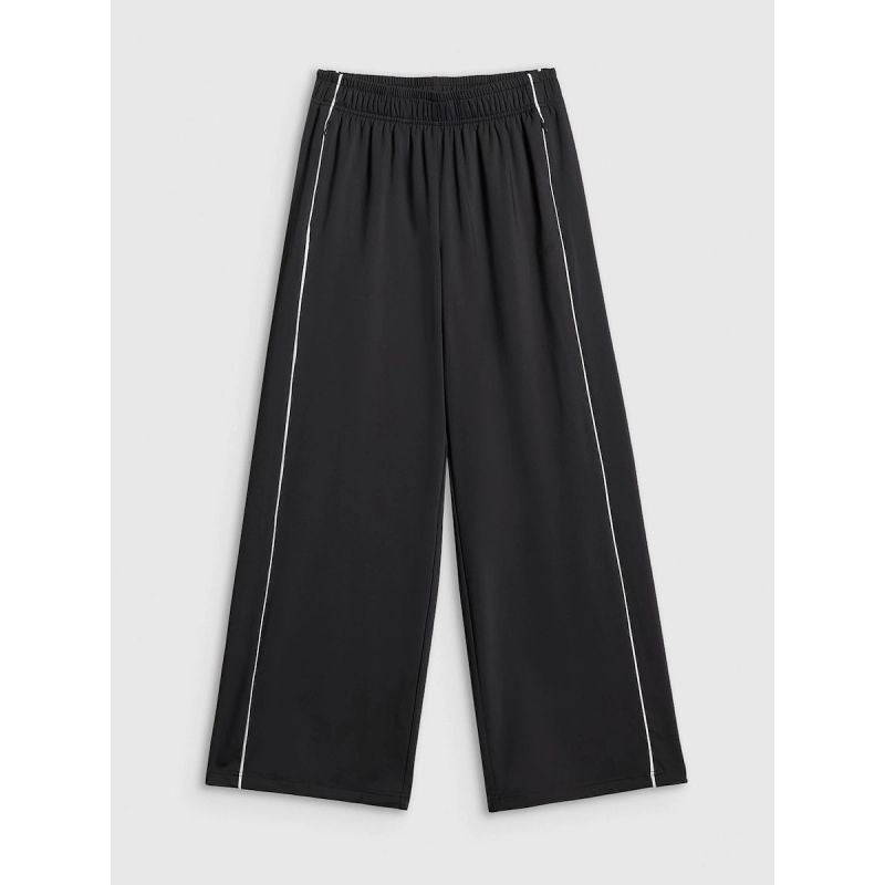 Women's quick-drying wide-leg trousers 4F