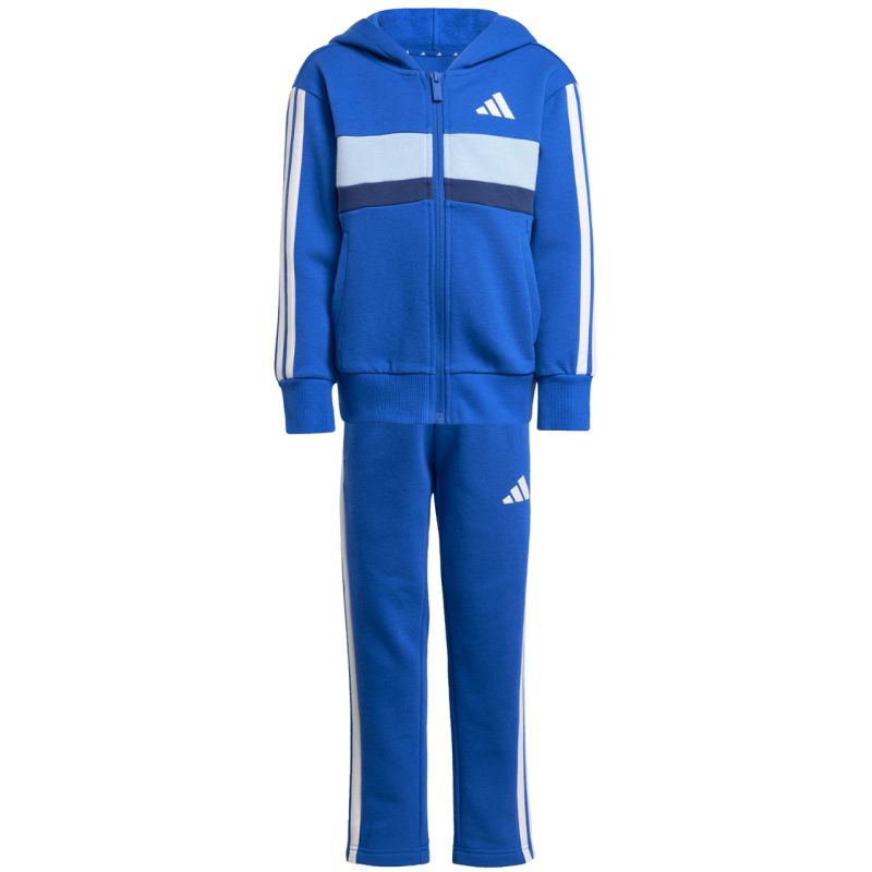 adidas Seasonal Essentials Tiberio 3-Stripes Fleece Tracksuit for Kids Blue JC7488 General