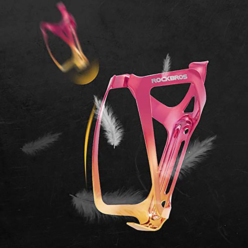 Rockbros RKL02 Aluminum Bottle Cage - Red and Gold czerwony || żółty training equipment