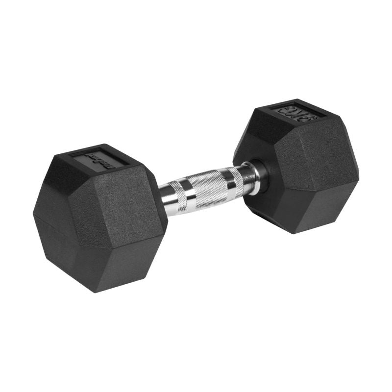 Rebel HEX 2x9 kg rubber-coated cast iron dumbbells ACTIVE edzőfelszerelés RBA-2325-09