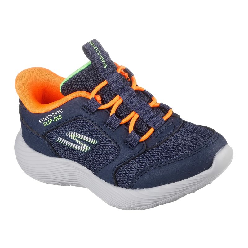Skechers Slip-ins Dyna-Lite - Turbo-Brisk Buddies 403904N-NVOR NVY-ORNG utcai cipő