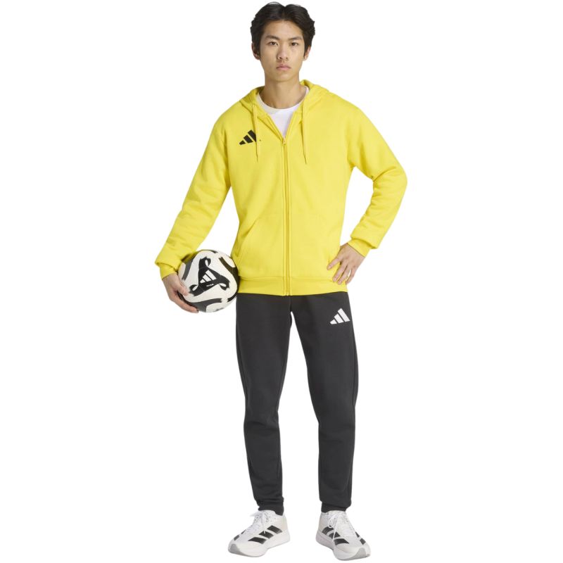 Men's adidas Entrada 26 Full Zip Hoody Yellow KF8964 sárga kapucnis pulóver