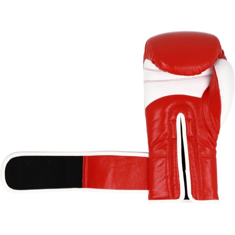 MASTERS FIGHT EQUIPMENT MASTERS RBT-PERFECT-GRIP Leather Boxing Gloves 12 oz biało - czarne kesztyű 01587-12-0105