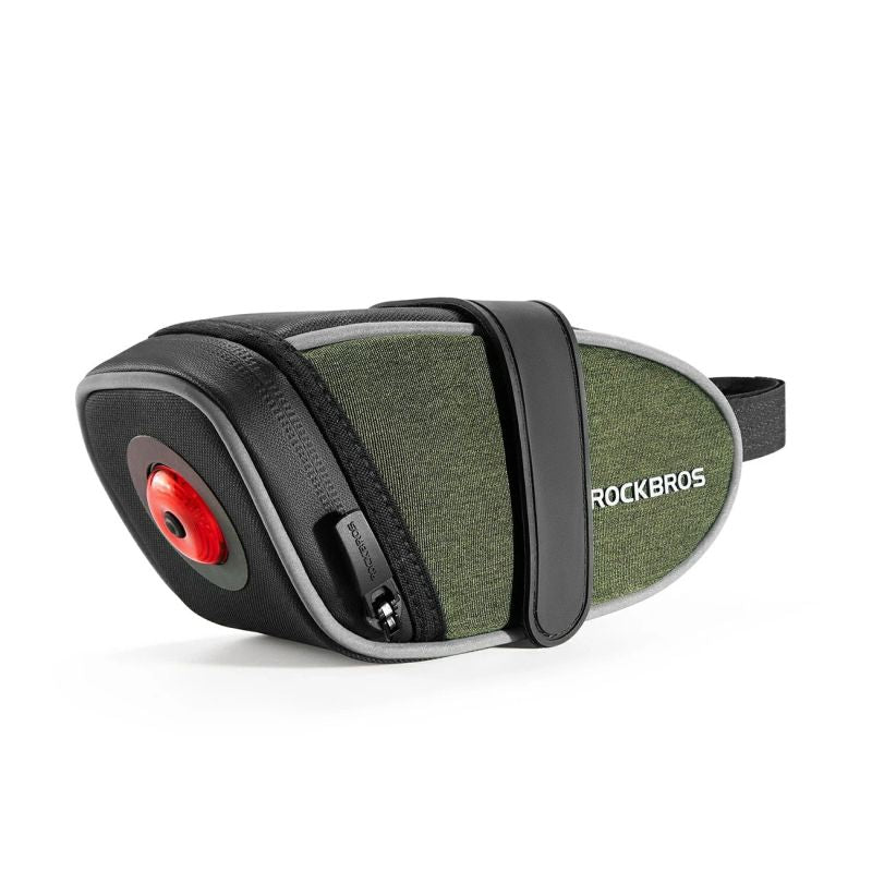 Rockbros C52-2 lightweight saddle with 250 mAh lighting - green zöld táska 304004-211951