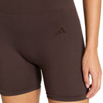 Women's adidas Workout Essentials Knit 4 Inch Leggings Brown