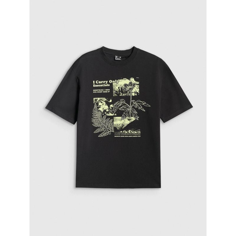 4F Women's loose T-shirt with print póló