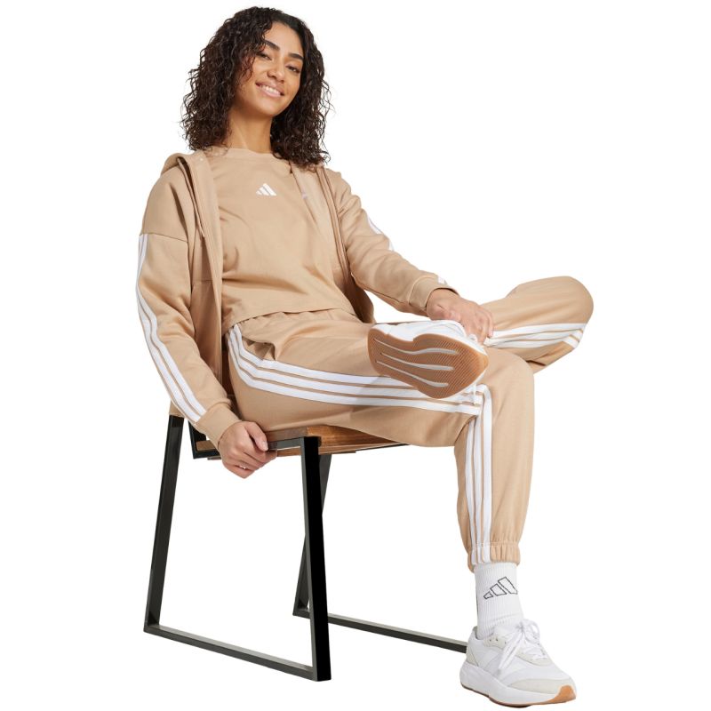 adidas Essentials 3-Stripes Full-Zip Fleece Hoodie W JX7706 pulóver