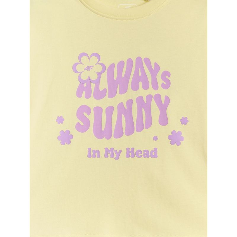 4F Loose T-shirt with a girl's print 158/164 ruházat 4FJRSS26TTSHF3908-72S
