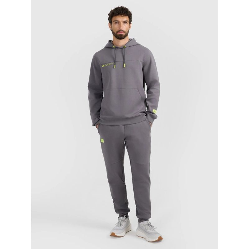 4f Men's sweatshirt with hood, open, 4FRAW25TSWSM2458-23S General