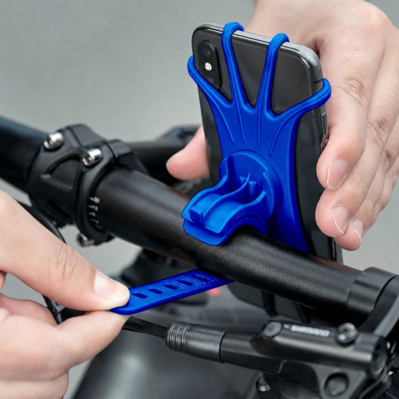 Rockbros LF436 Handlebar Clamp Phone Holder - Blue niebieski phones and accessories