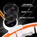 HMS Hhm21 Hula Hop White/Orange With Magnets, Tpe Protection And Weight + Counter narancssárga edzéssegítő 17-44-597
