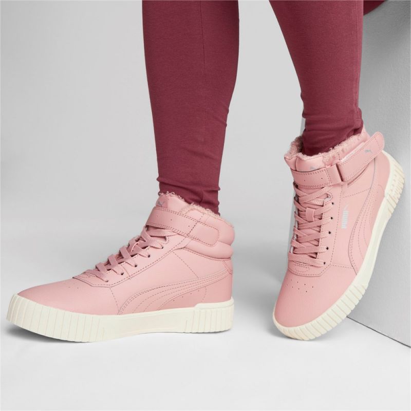 Puma CARINA 2.0 MID WTR women's winter shoes insulated sneakers made of eco-leather pink (385852-04) Cipő