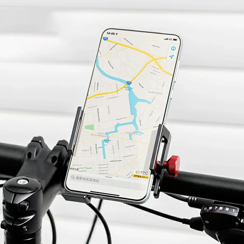 Rockbros 25210038101 clamp phone holder - black fekete phones and accessories