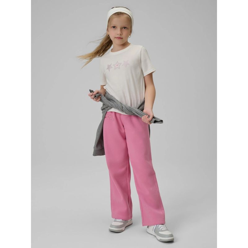 Girls' regular printed T-shirt 4F 4FJRSS26TTSHF3455-11S shirts