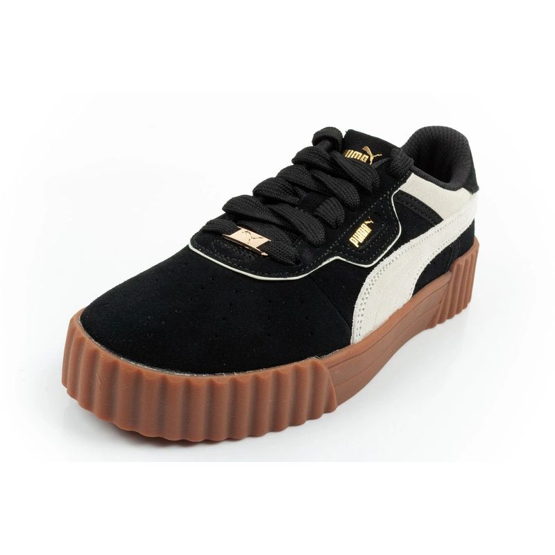 Puma women's sports sneakers Carina 3.0 leather fashionable fekete cipő
