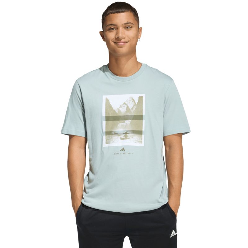 Adidas Men's Outdoor Kayaking Graphic T-shirt menta póló
