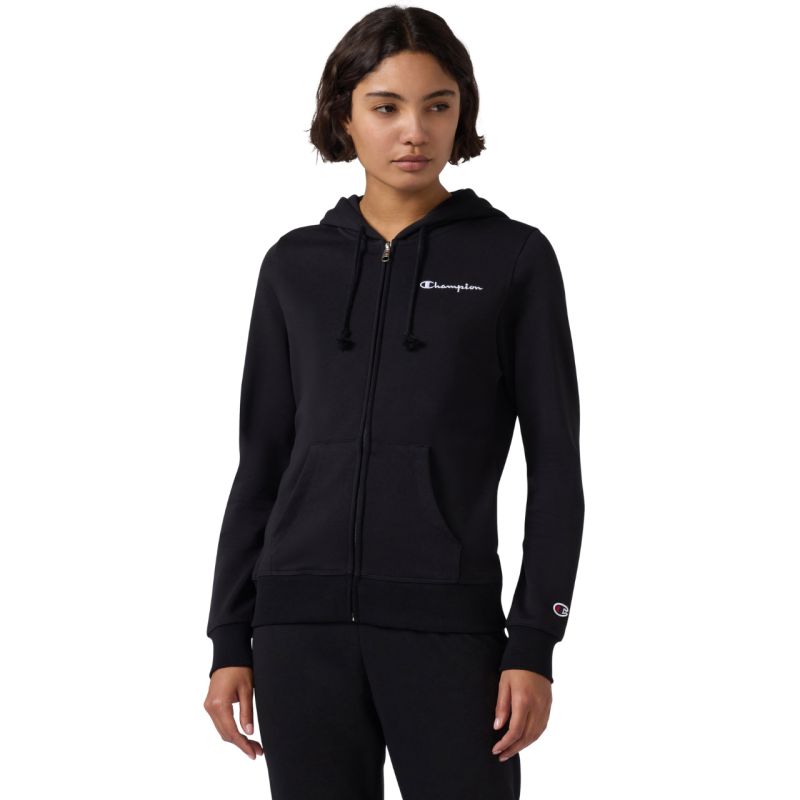 Champion Women's Full Zip Hoodie Sweatshirt Black 118406 KK001 fekete kapucnis pulóver