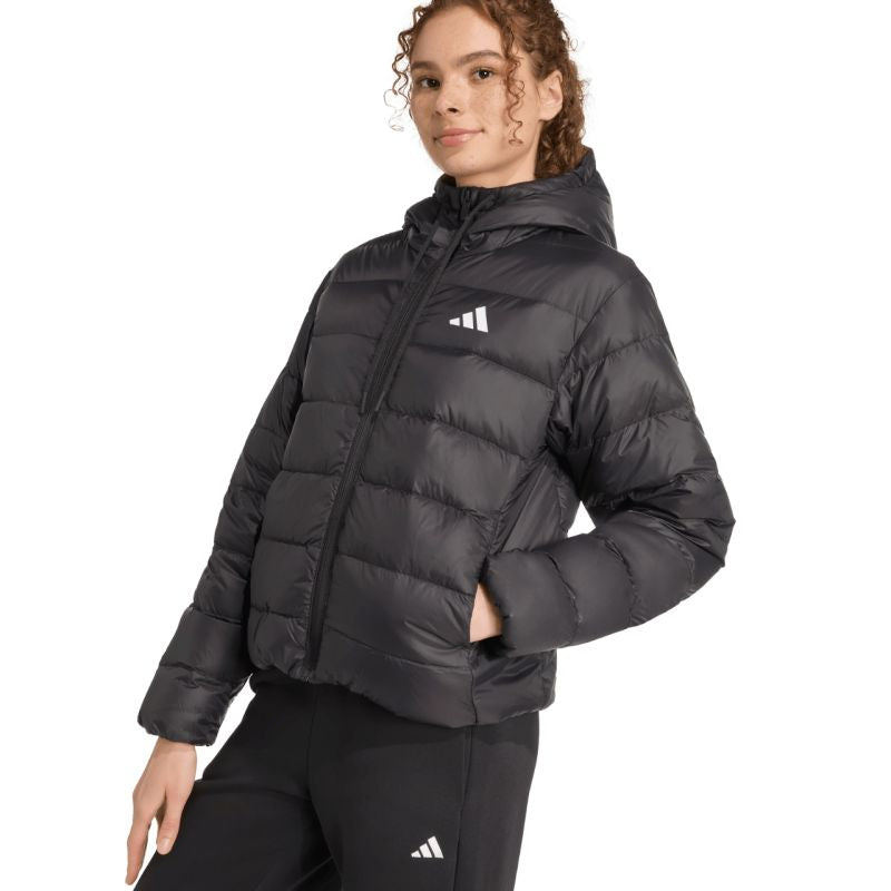 adidas Women's Essentials Climawarm Light Down Hoodie Jacket Black KC1580 General