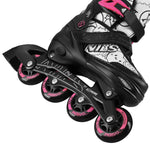 NH10907 4in1 ROLLER SKATES WITH EXTENDED HOCKEY BLADES TINTS PINK SIZE L (39-42) NILS EXTREME rózsaszín utcai cipő