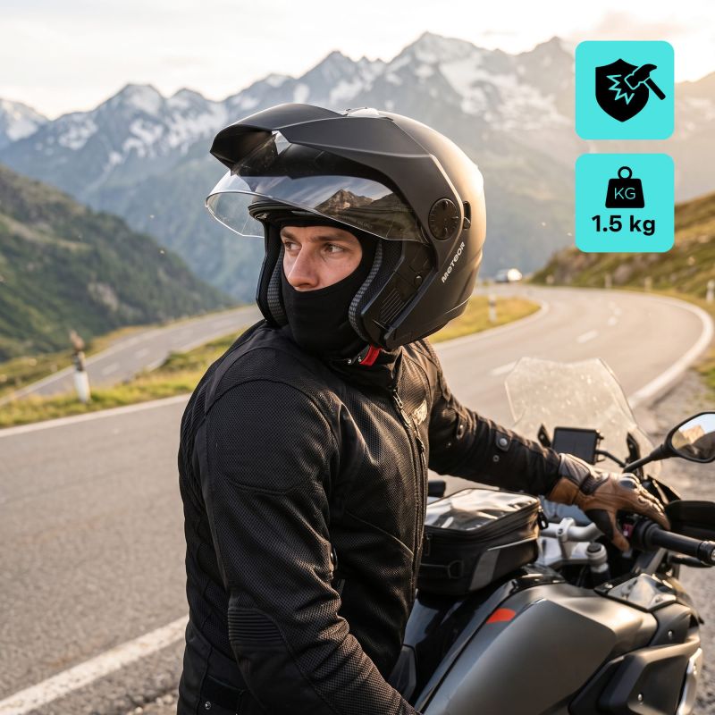 Meteor Hekato XL Motorcycle Helmet 61 cm Black uniw sisak 17892