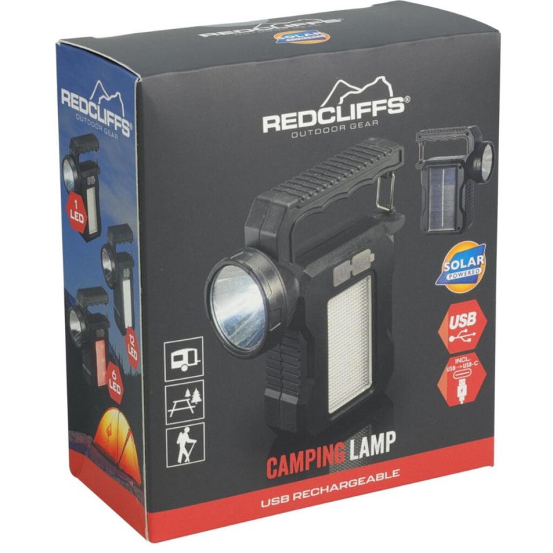 Flashlight Camping Lamp USB Charging and Solar Redcliffs utcai cipő