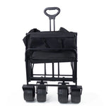 Wozinsky WZP-100 beach, tourist, garden trolley, durable, wide wheels, with safety net up to - black fekete elektronika 304004-197497