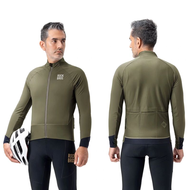 Rockbros Winter Fleece Double Layer Cycling Size L - Green zielony \ l dzseki