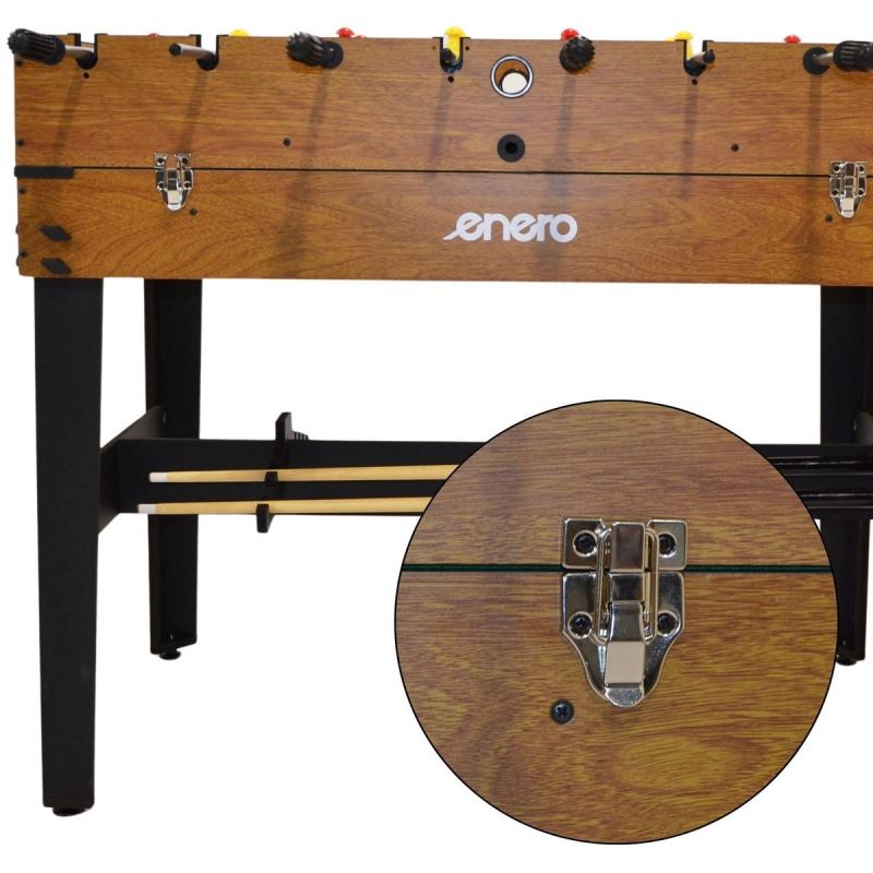 Enero 3-in-1 WOODEN TABLE FOR FOOTBALL, BILLIARDS, AIR HOOKUP fekete table games, tables