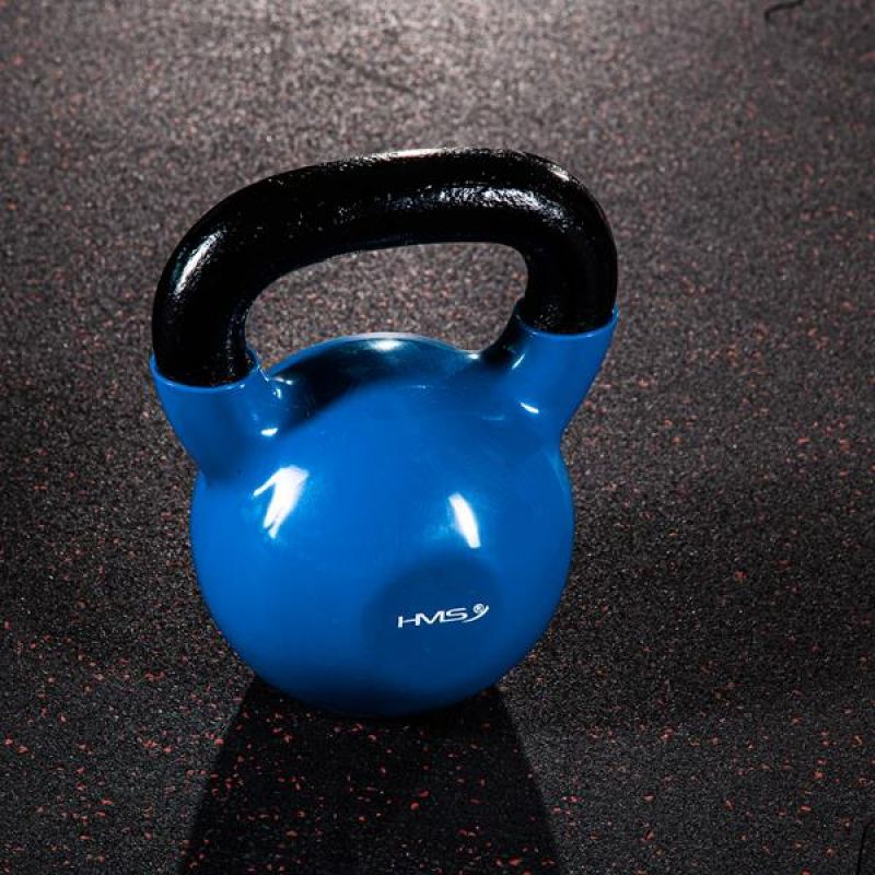 HMS KNV08 BLUE vinyl-coated cast iron kettlebell kék fejpánt 17-64-042