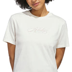Adidas Cursive Wordmark Graphic Women's T-Shirt White 2xs póló