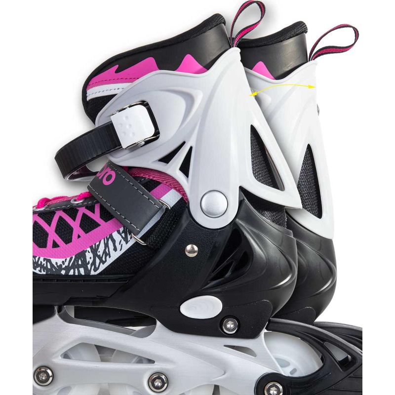 Enero Pro Roller Skates-Roller Skates-Ice Skating 4in1 Led 34-37 Pink-Gray szürke skates, roller skates
