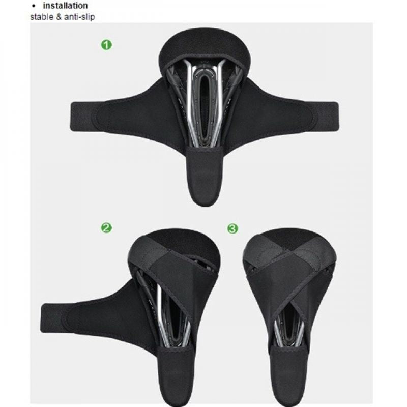 Rockbros LF047-S Gel Bicycle Saddle Cover, Silicone, Size M – Black fekete hátizsák Rockbros-LF047-S