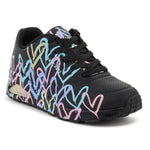 Skechers Uno-Spread The Love Black/Purple/Turqui lila utcai cipő 155507-BPTQ