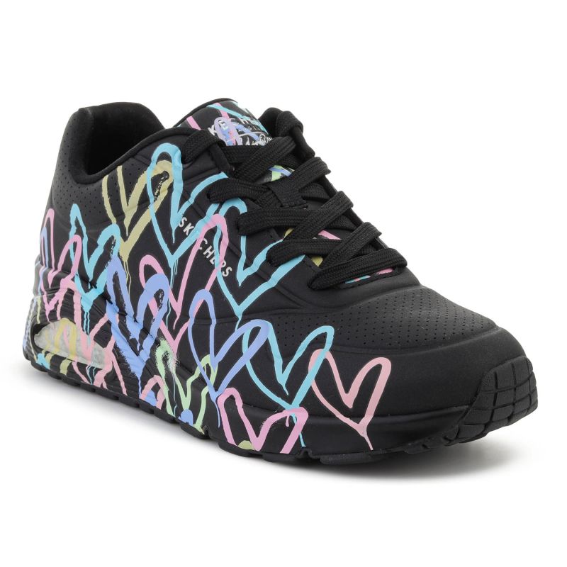 Skechers Uno-Spread The Love Black/Purple/Turqui lila utcai cipő 155507-BPTQ