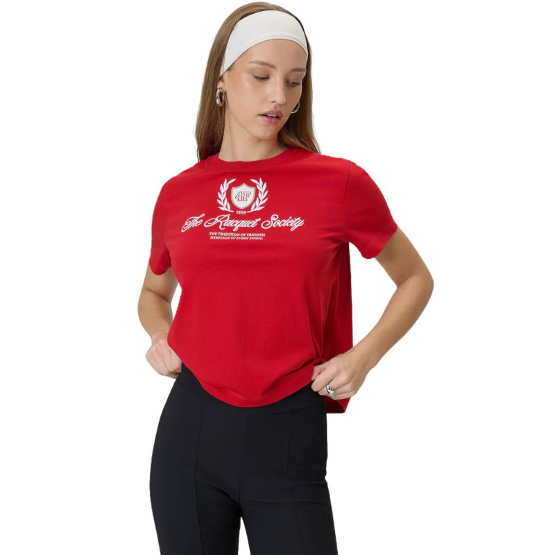 4F Women's T-shirt F2738 62S piros póló