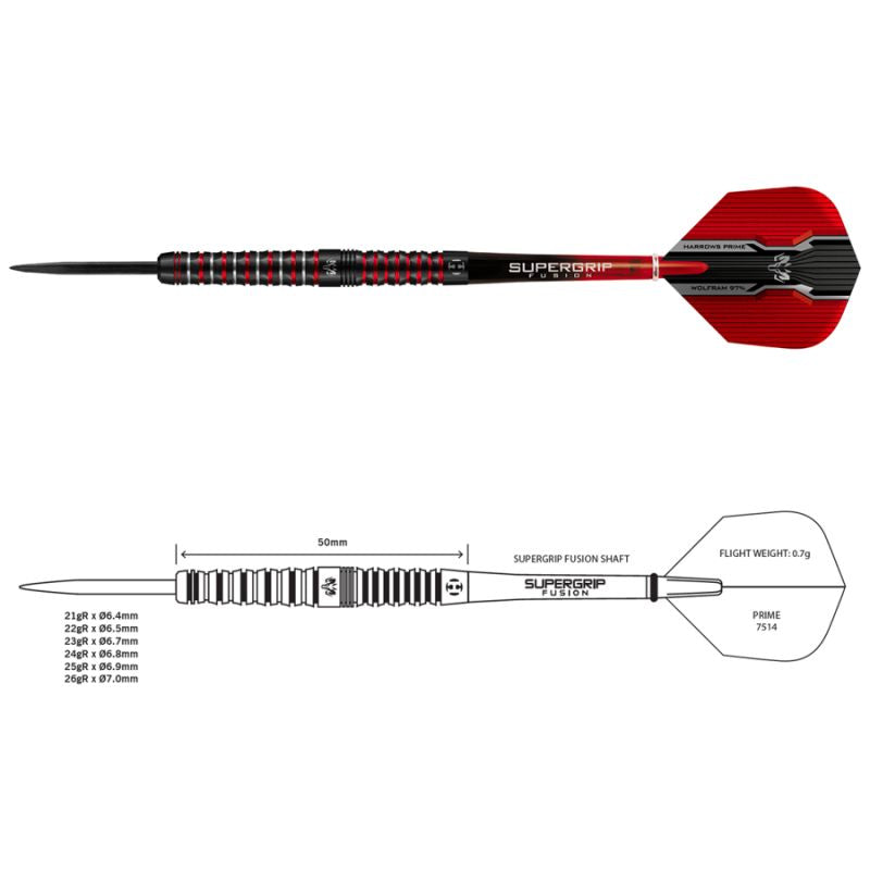 Harrows Wolfram Infinity Darts 97% Steeltip HS-TNK-000013387