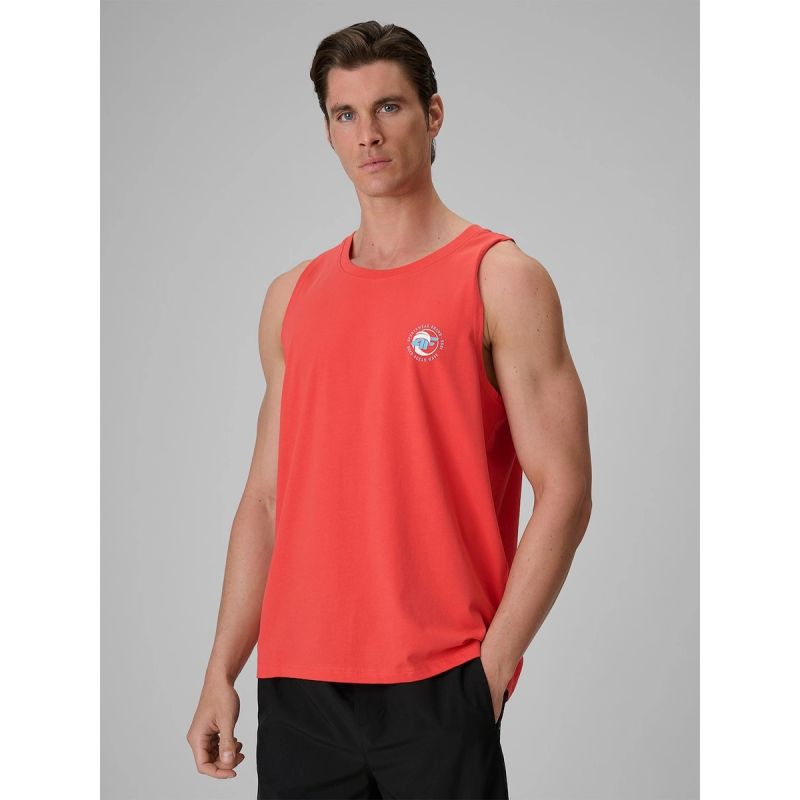 4F Men's regular sleeveless T-shirt with print póló