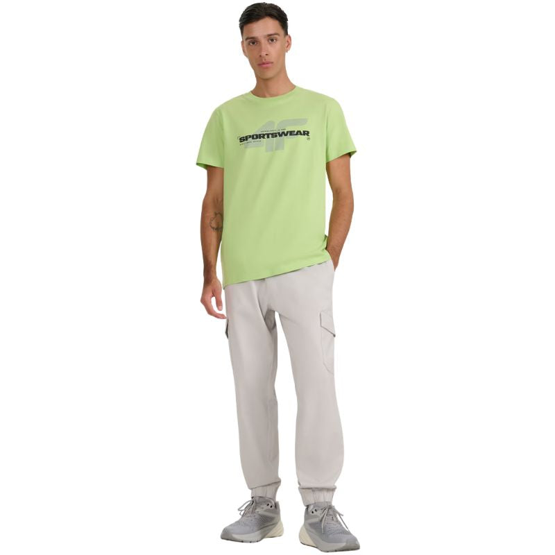 4f Men's trousers CAS M1210 cool light gray 4FWAW25TTROM1210 27S Ruházat