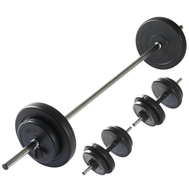 Virtufit Adjustable Barbell Set - Dumbbell Set - 30.5 Kg - Black General