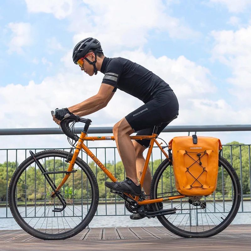 Rockbros 30140022003 waterproof bicycle for trunk - orange pomarańczowy táska