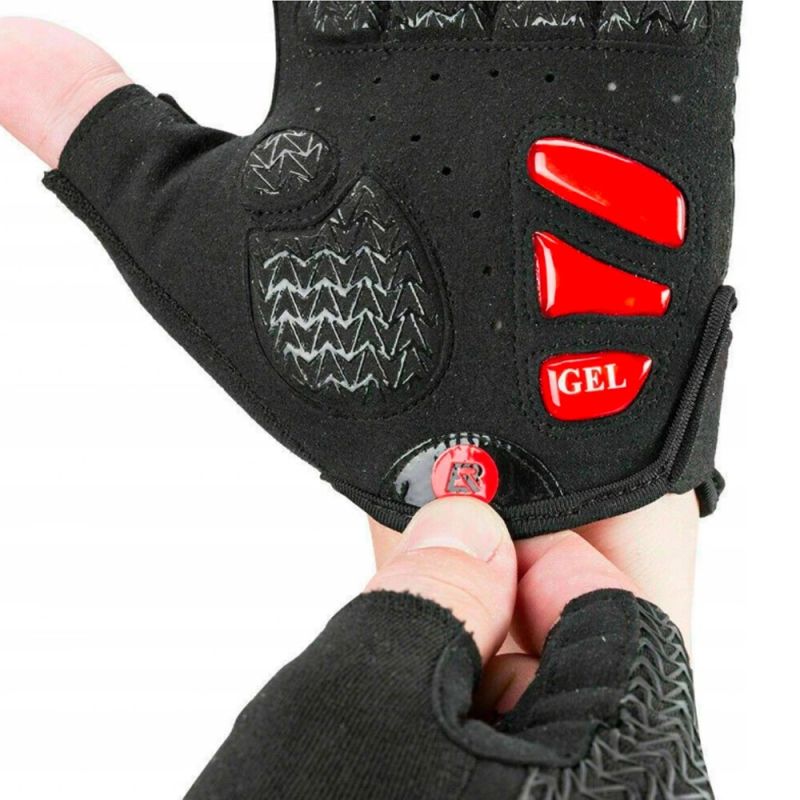 Rockbros S cycling gloves with gel inserts - black and red s \ czarny || czerwony kesztyű