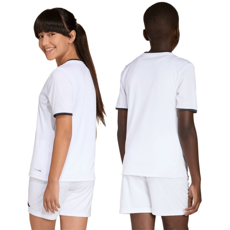 adidas Entrada 26 Jersey for kids white and black JZ2532 104cm mez