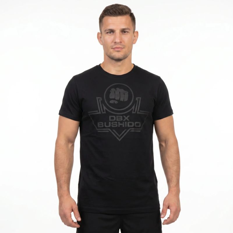 DBX Bushido Men's T-shirt Black Cotton T-shirt fekete póló TSRA-190-BK
