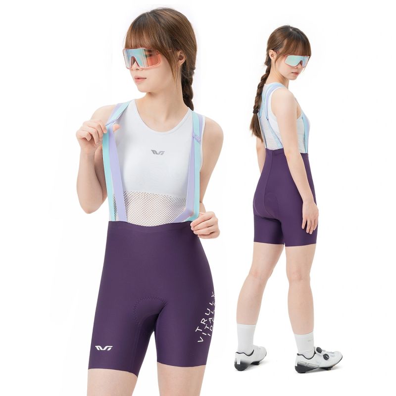 Rockbros TVI Women's Cycling with Bib and Pad Size S - Purple s \ fioletowy rövidnadrág 20210017008-211680