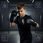 Meteor 8 oz Training Boxing Gloves, Velcro, PU uniw kesztyű