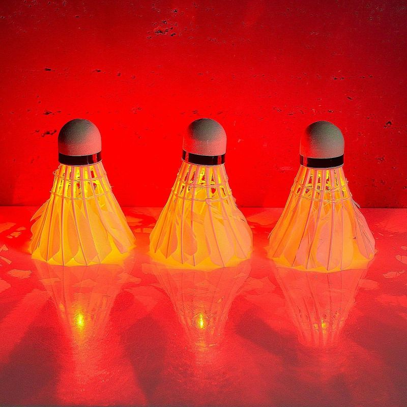 Enero Led Feather Badminton Shuttle 3 Pcs