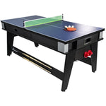 Enero 4-IN-1 MULTIGAMING TABLE BILLIARDS TABLE TENNIS HOOK-UP DINING TABLE .1x81.3CM fekete table games, tables