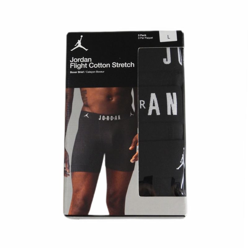 AIR Jordan Comfortable men's boxer briefs Jordan Boxers 3-pack Black - fekete underwear